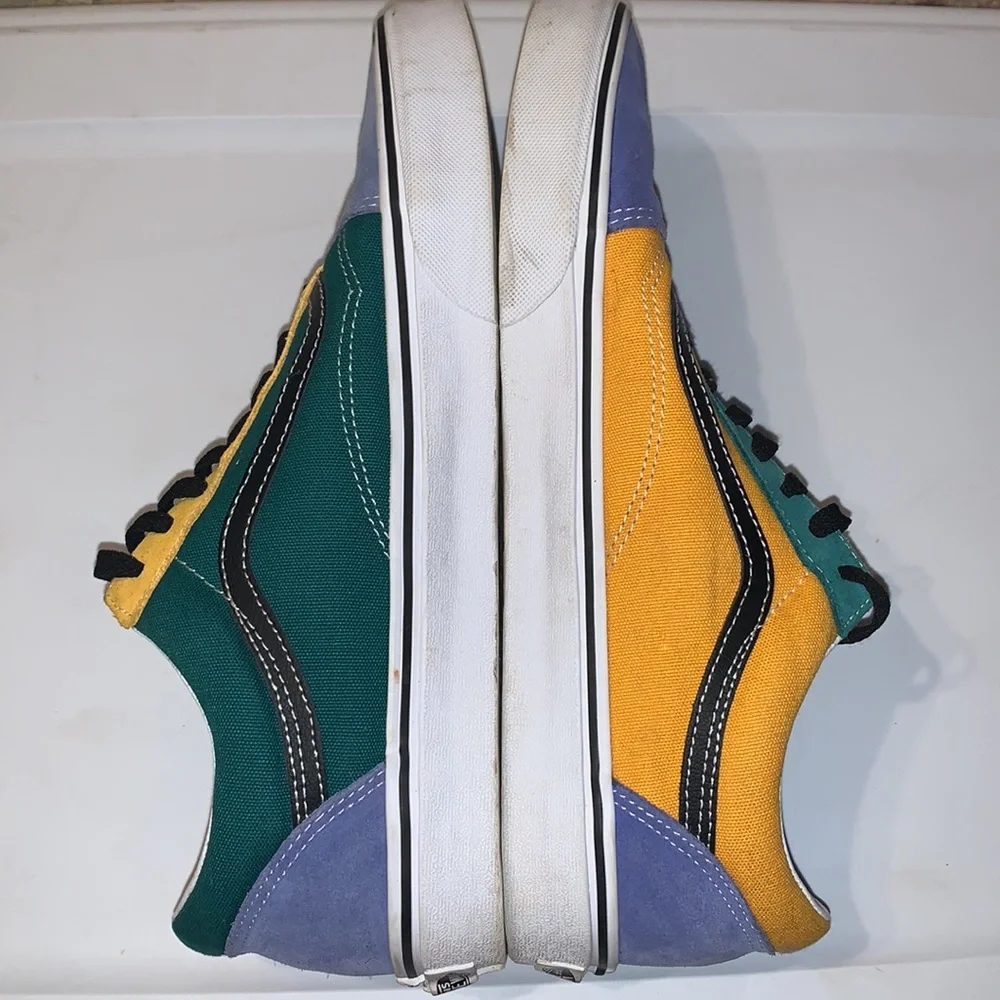 Vans Green Yellow Blue Color way Sneakers Men’s Size 12